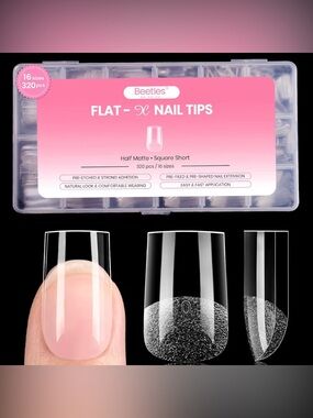 Beetles Clear Flat-X Nail Tips – 320 Pack. sizes 3, 8, 9, and 16 are missing.